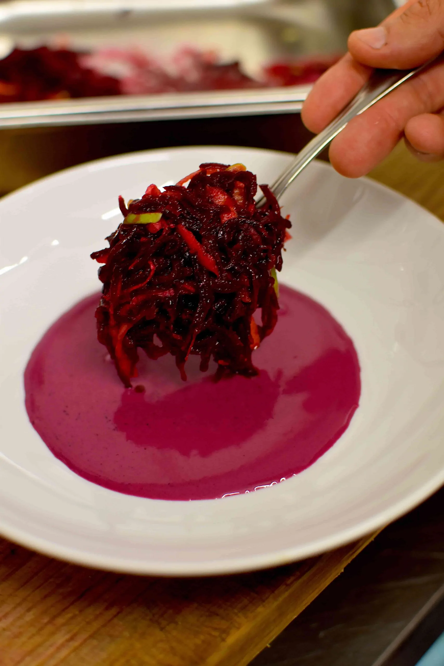 Purple Curry | Gratinierter Ziegenkäse | Rote Beete | Apfel