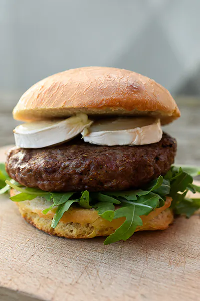 Duck & Goat Cheese Burger | Citric Rosemary Sauce