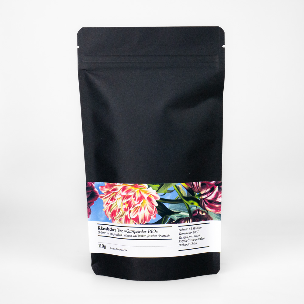 klassischer tee gunpowder bio im Refillbeutel
