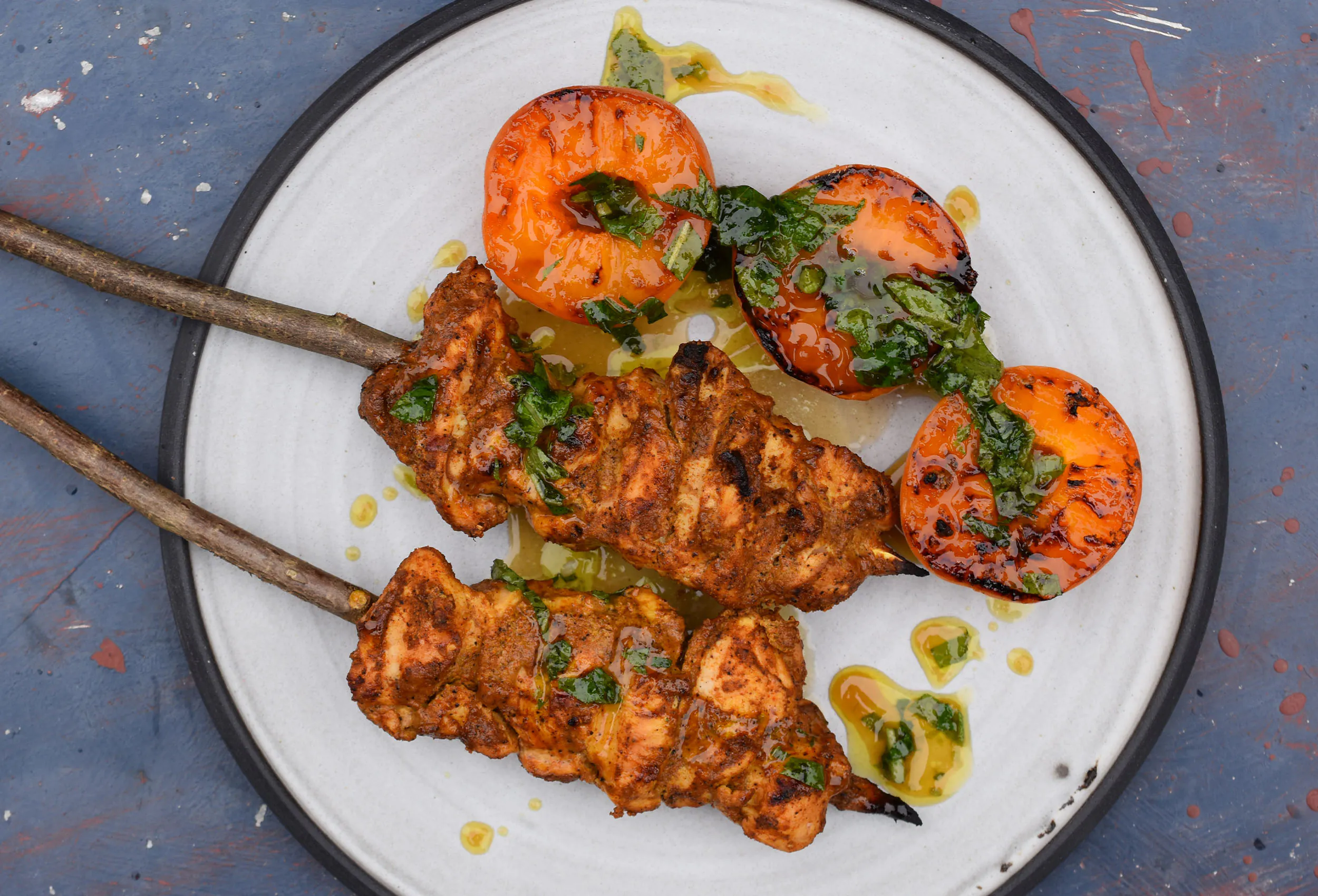 Tandoori Hähnchen | Gegrillte Aprikose Tandoori Hähnchen | Gegrillte Aprikose