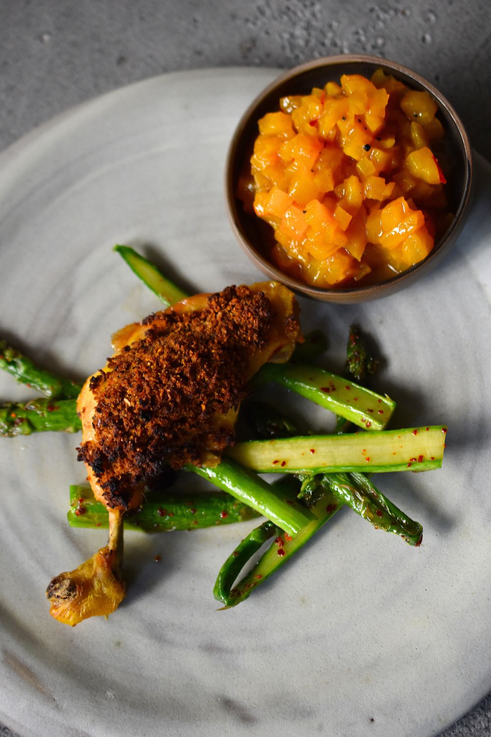 Gegrilltes Huhn | Grüner Spargel | Baharat - Gewürzmühle Rosenheim