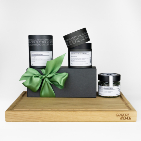 Gewürz Geschenkset ‘Schneidebrett Salz & Pfeffer’